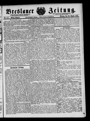 Breslauer Zeitung vom 20.08.1883