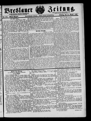 Breslauer Zeitung vom 21.08.1883