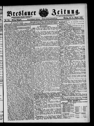 Breslauer Zeitung vom 27.08.1883