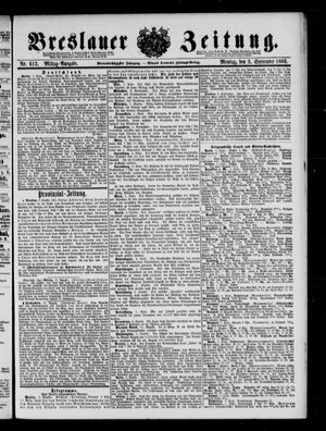 Breslauer Zeitung on Sep 3, 1883