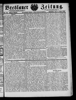 Breslauer Zeitung on Oct 27, 1883