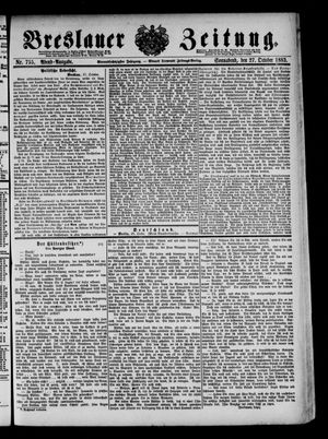 Breslauer Zeitung on Oct 27, 1883