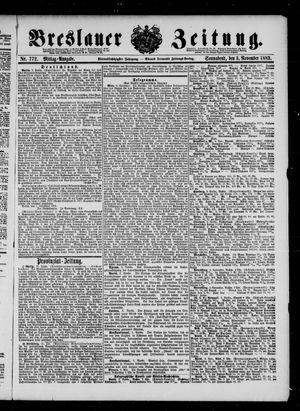 Breslauer Zeitung vom 03.11.1883