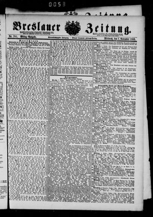 Breslauer Zeitung vom 07.11.1883