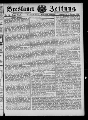 Breslauer Zeitung on Nov 10, 1883
