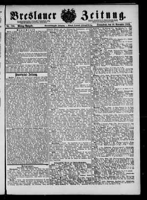 Breslauer Zeitung on Nov 10, 1883
