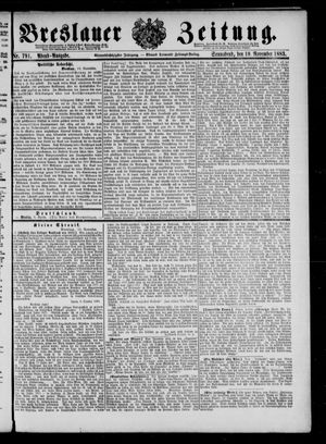 Breslauer Zeitung on Nov 10, 1883