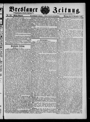 Breslauer Zeitung on Nov 12, 1883