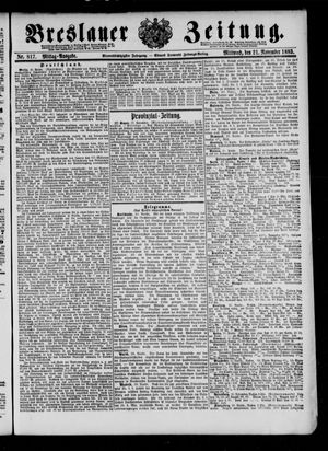 Breslauer Zeitung vom 21.11.1883