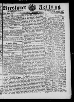Breslauer Zeitung vom 23.11.1883