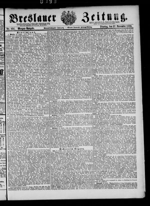 Breslauer Zeitung vom 27.11.1883
