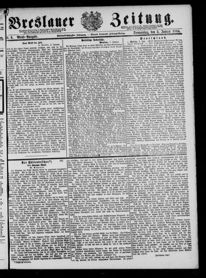 Breslauer Zeitung vom 03.01.1884