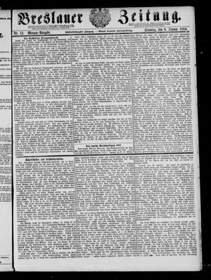 Breslauer Zeitung vom 06.01.1884