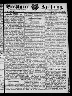 Breslauer Zeitung vom 11.01.1884