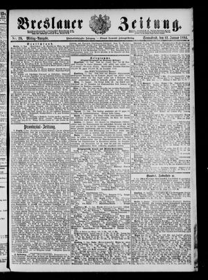 Breslauer Zeitung on Jan 12, 1884