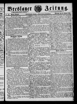 Breslauer Zeitung on Jan 16, 1884