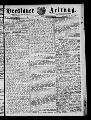 Breslauer Zeitung vom 25.01.1884
