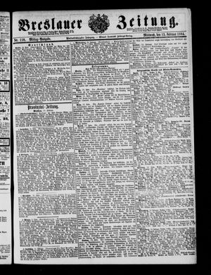 Breslauer Zeitung on Feb 13, 1884