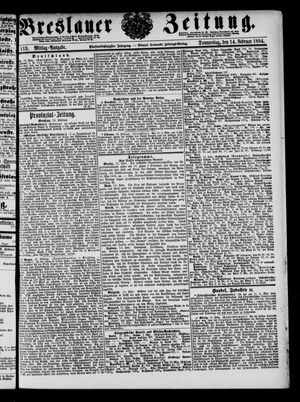 Breslauer Zeitung on Feb 14, 1884