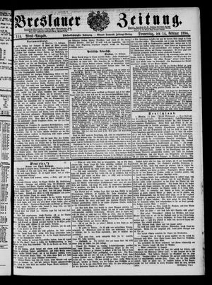 Breslauer Zeitung vom 14.02.1884