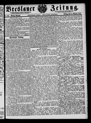 Breslauer Zeitung vom 15.02.1884