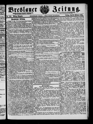 Breslauer Zeitung on Feb 22, 1884