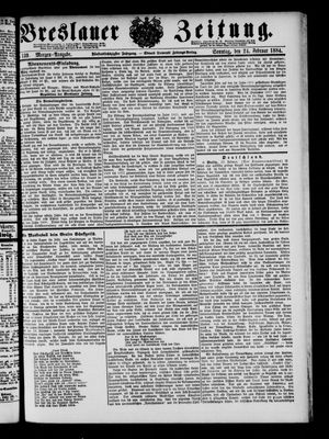 Breslauer Zeitung vom 24.02.1884