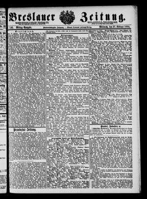 Breslauer Zeitung vom 27.02.1884
