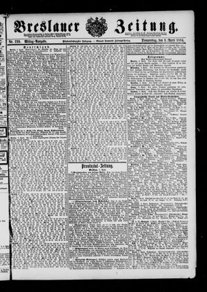 Breslauer Zeitung on Apr 3, 1884
