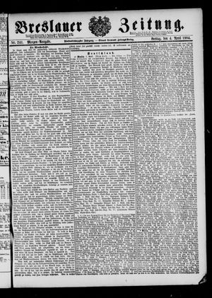 Breslauer Zeitung vom 04.04.1884