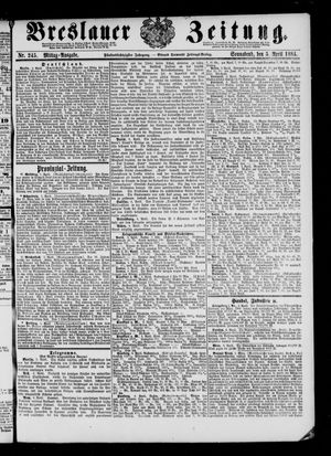 Breslauer Zeitung on Apr 5, 1884