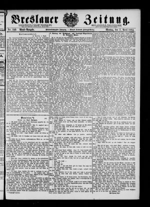 Breslauer Zeitung vom 07.04.1884