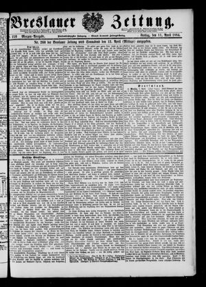 Breslauer Zeitung vom 11.04.1884