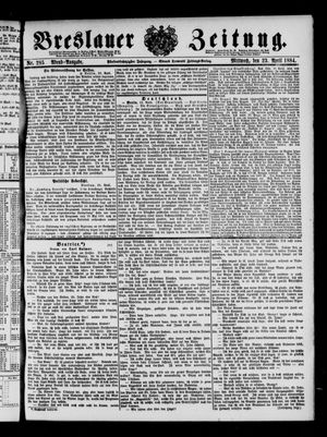 Breslauer Zeitung vom 23.04.1884