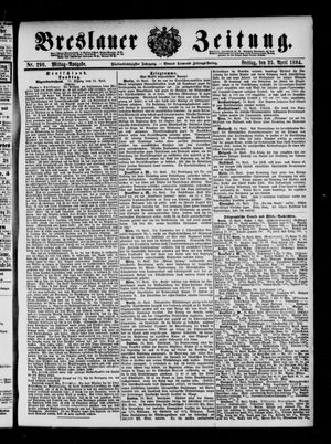 Breslauer Zeitung vom 25.04.1884