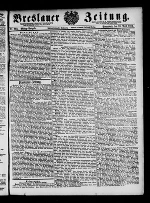 Breslauer Zeitung vom 26.04.1884