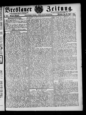 Breslauer Zeitung vom 30.04.1884
