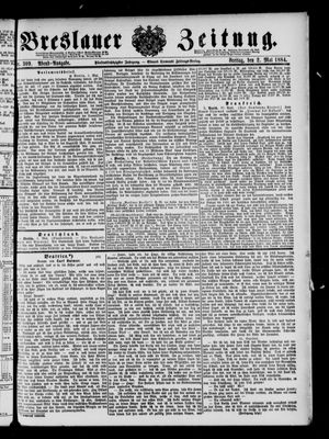 Breslauer Zeitung on May 2, 1884