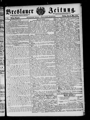 Breslauer Zeitung on May 16, 1884