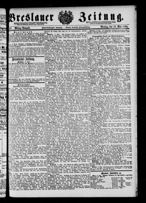 Breslauer Zeitung on May 19, 1884