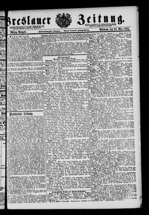 Breslauer Zeitung on May 28, 1884