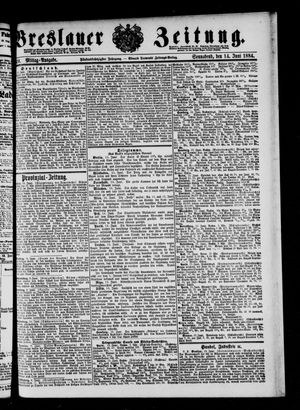 Breslauer Zeitung on Jun 14, 1884