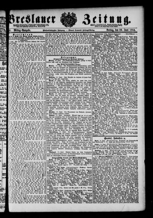 Breslauer Zeitung vom 20.06.1884