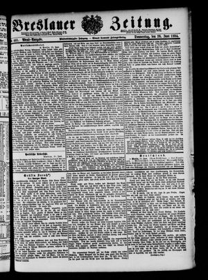 Breslauer Zeitung vom 26.06.1884