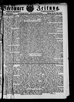 Breslauer Zeitung vom 30.06.1884