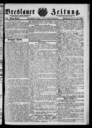 Breslauer Zeitung vom 10.07.1884