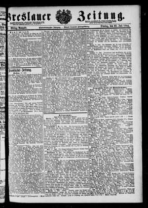 Breslauer Zeitung vom 22.07.1884