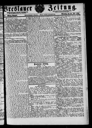 Breslauer Zeitung vom 30.07.1884