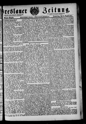 Breslauer Zeitung on Aug 14, 1884