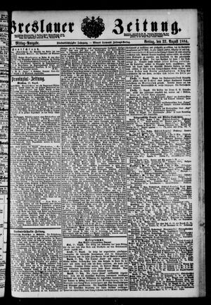 Breslauer Zeitung vom 22.08.1884